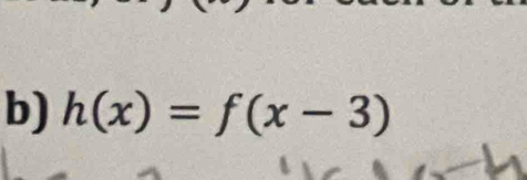 h(x)=f(x-3)