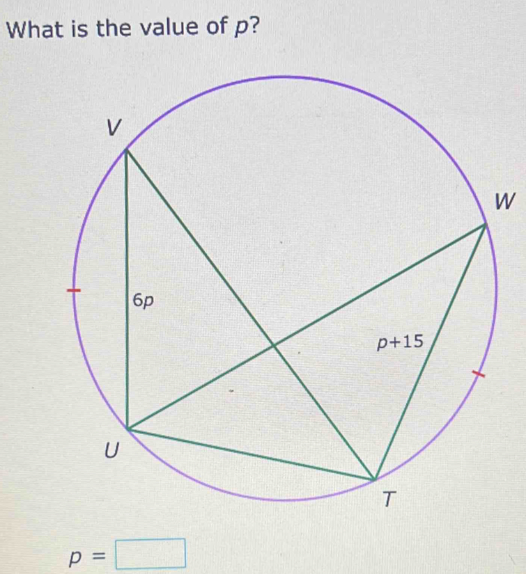 What is the value of p?
W
p=□