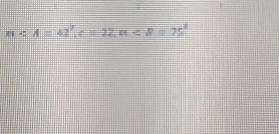 61 < <tex>A=42°, c=12, n<8=75°