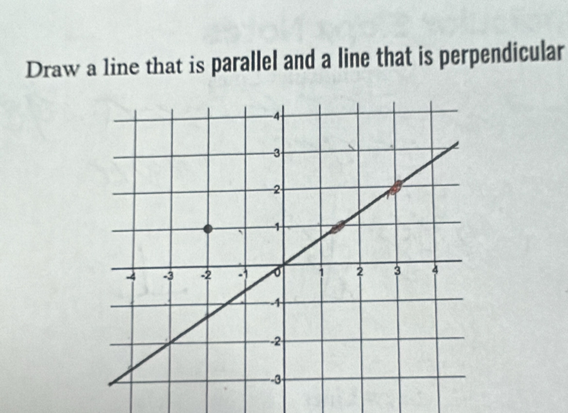 Draw a line that is parallel and a line that is perpendicular