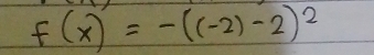 f(x)=-((-2)-2)^2