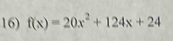 f(x)=20x^2+124x+24