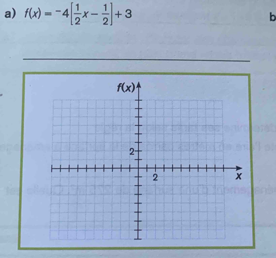 f(x)=-4[ 1/2 x- 1/2 ]+3 b