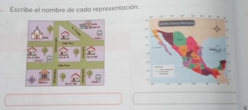 .. Escribe el nombre de cada representación. 
.