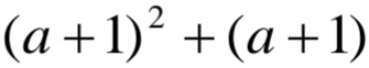 (a+1)^2+(a+1)