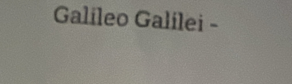 Galíleo Galílei -