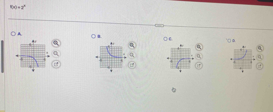 f(x)=2^x
A.
B.
C.
) D.
1