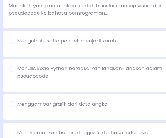 Telah dijawab:Manakah yang merupakan contoh translasi konsep visual ...