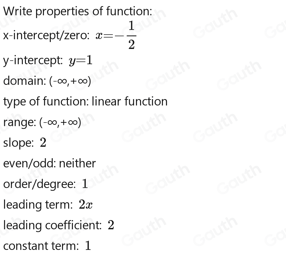 Solved find the inverce of f x 2x 1 calculus 