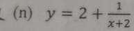 y=2+ 1/x+2 