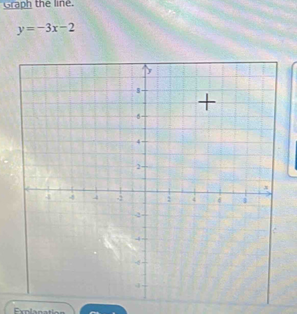 Graph the line.
y=-3x-2
Explanation