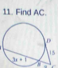 Find AC.
0