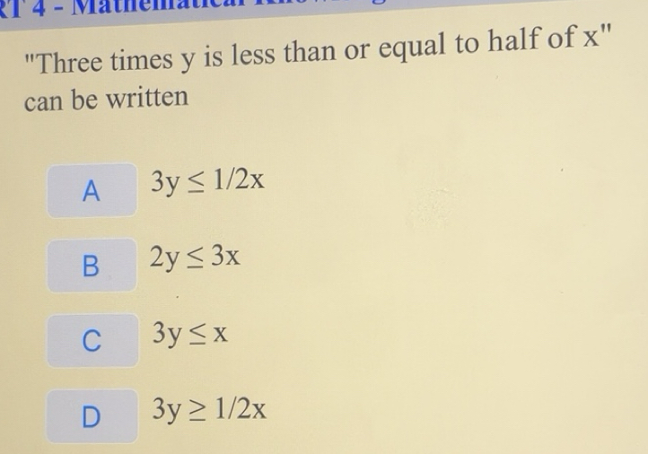 Solved: RT 4 - Mathem? 