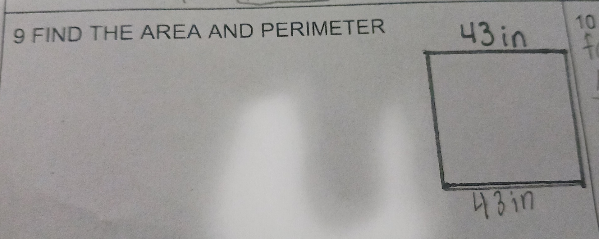 FIND THE AREA AND PERIMETER