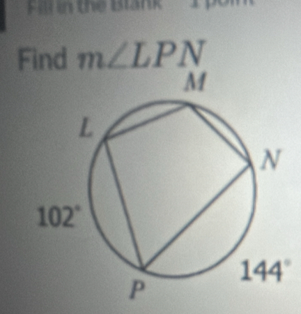 Find m∠ LPN