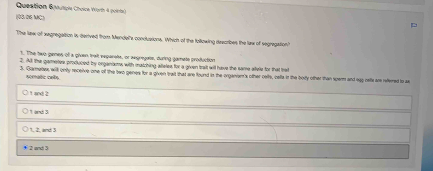 Solved: Question 6(Multiple Choice Worth 4 points) (03.06 MC) The law ...