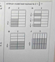 Which model best represents 2*  3/6  ,
of
 2/3 