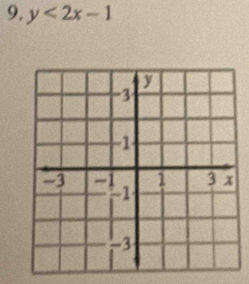 9, y<2x-1</tex>
