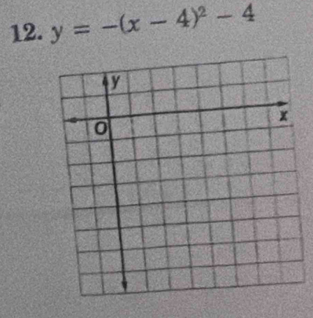 y=-(x-4)^2-4