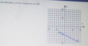 coordinates of the midpoint of overline AB