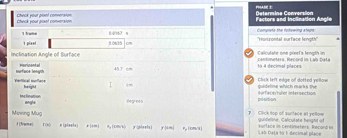 Solved: PHASE 2: Check your pixel conversion. Determine Conversion ...
