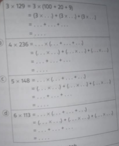 3* 129=3* (100+20+9)
d