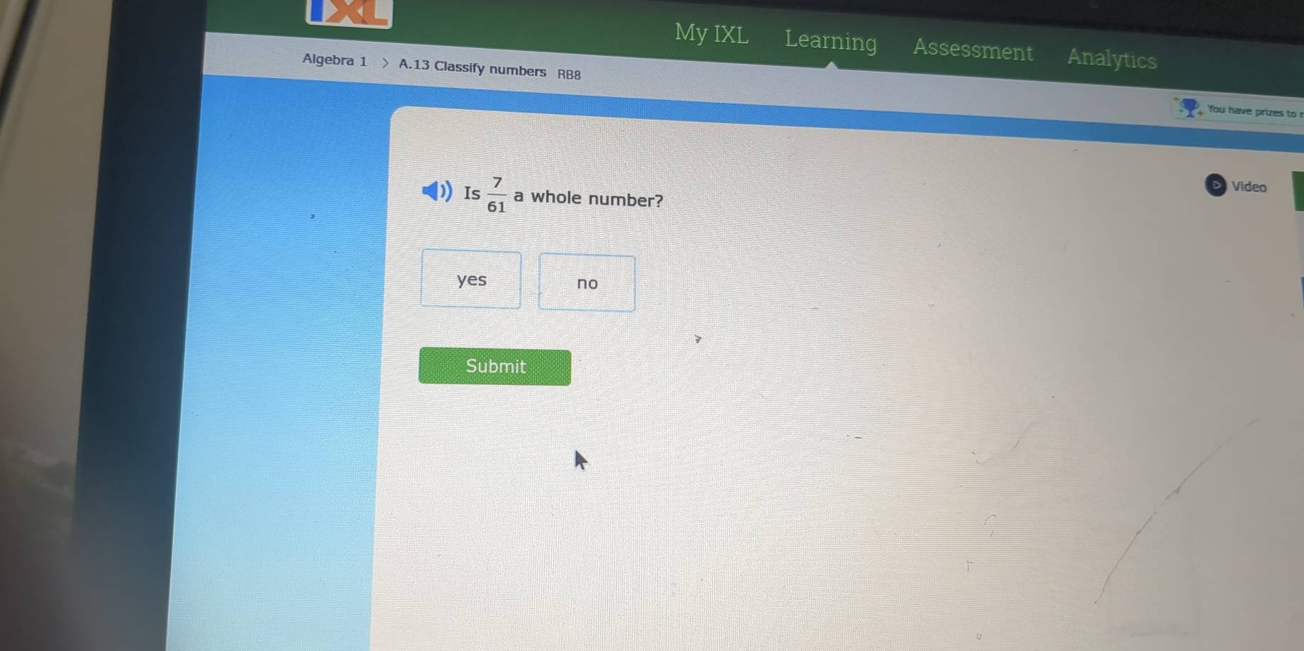 Solved: My IXL Learning Assessment Analytics Algebra 1 > A.13 Classify ...