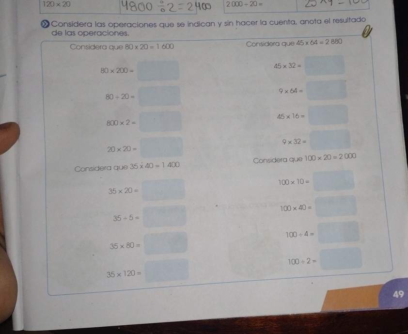 120* 20
2000/ 20=
sin hacer la cuenta, anota el resultado
49