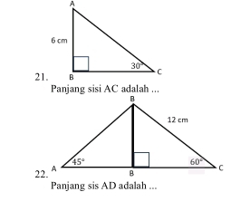 Panjang sis AD adalah ...