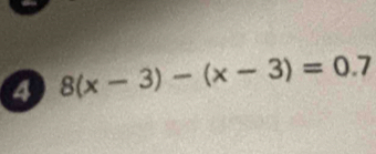 a 8(x-3)-(x-3)=0.7