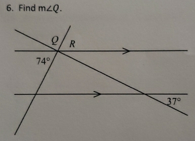 Find m∠ Q.