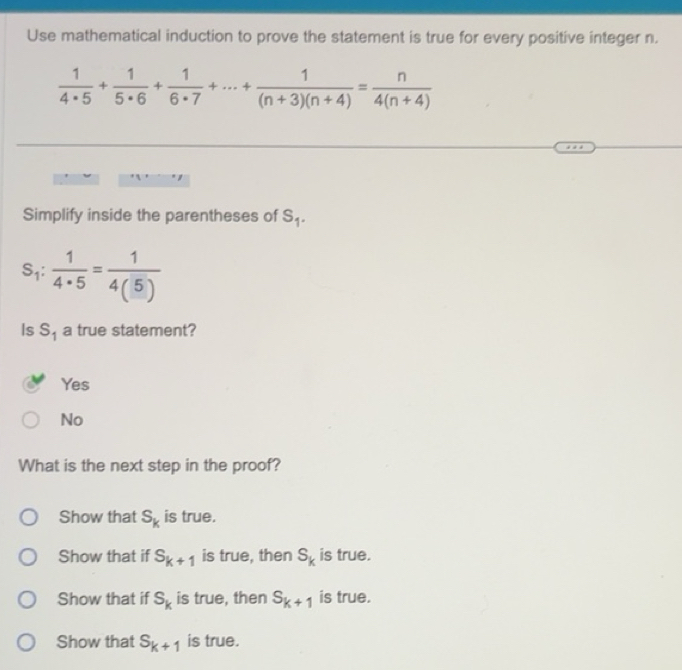 Solved: Use mathematical induction to prove the statement is true for ...