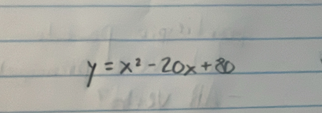 y=x^2-20x+80