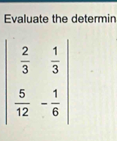 Evaluate the determin