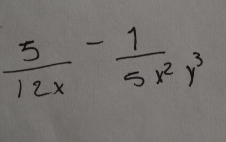  5/12x - 1/5x^2y^3 