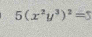 5(x^2y^3)^2=5