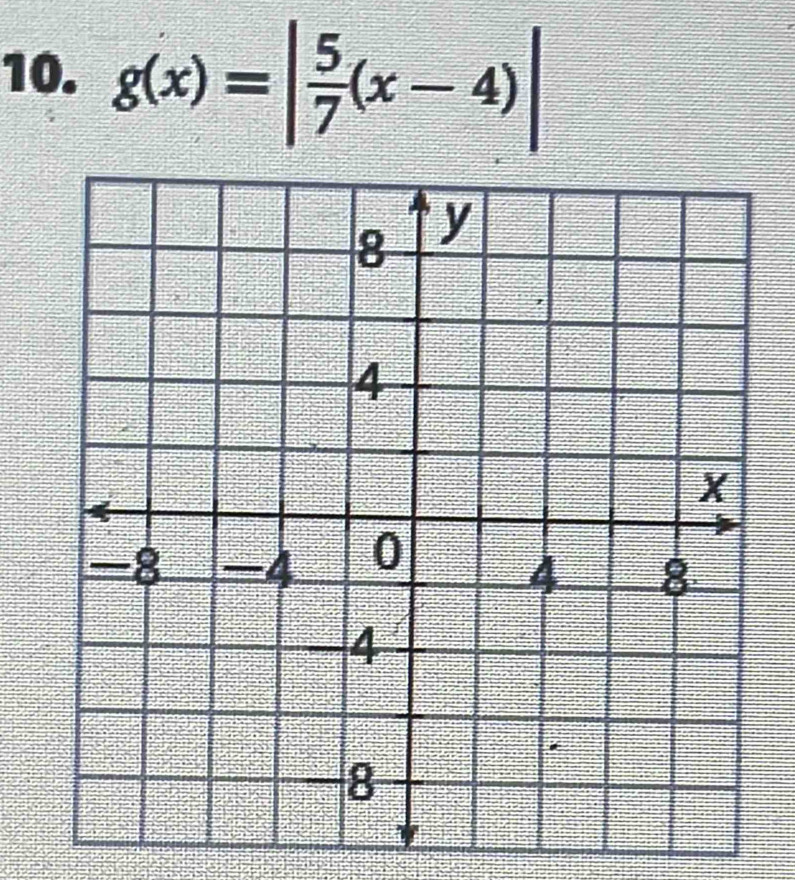 g(x)=| 5/7 (x-4)|