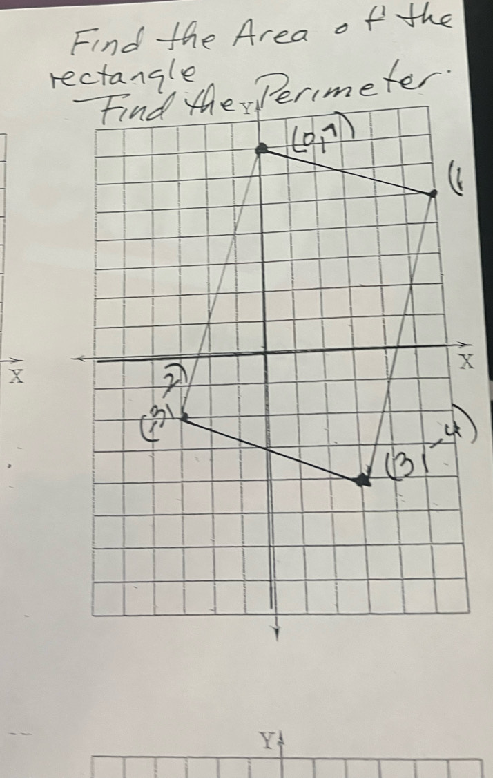 Find the Area of the
rectangle
Find the Perimeter.
X
)