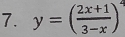 y=( (2x+1)/3-x )^4