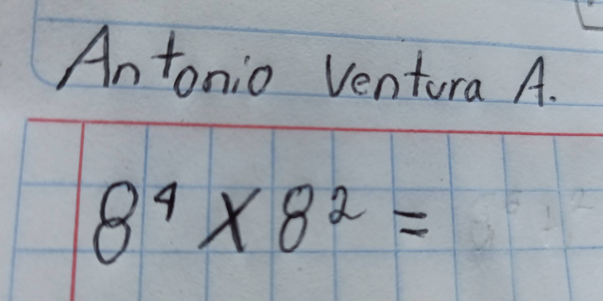 Antonio Ventura A.
8^4* 8^2=