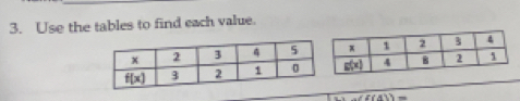 Use the tables to find each value.
∠ AC(A)_ 