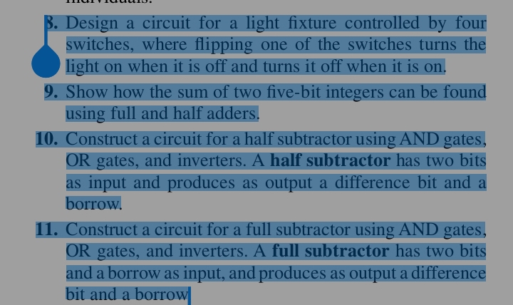 Solved: Design a circuit for a light fixture controlled by four ...