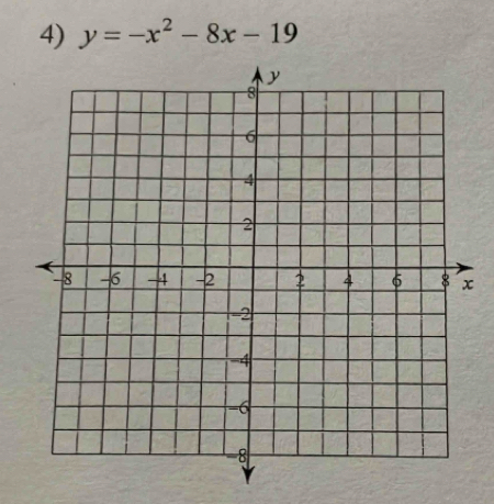 y=-x^2-8x-19