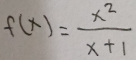 f(x)= x^2/x+1 