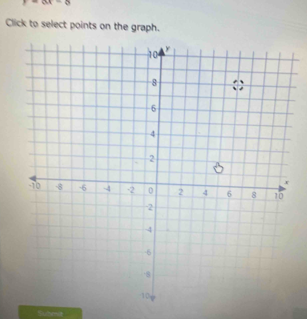 a-n
Click to select points on the graph. 
Submit