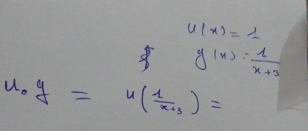 u(x)=1
g(x)= 1/x+3 
1.y=u( 1/x+3 )=