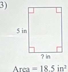 Area=18.5in^2