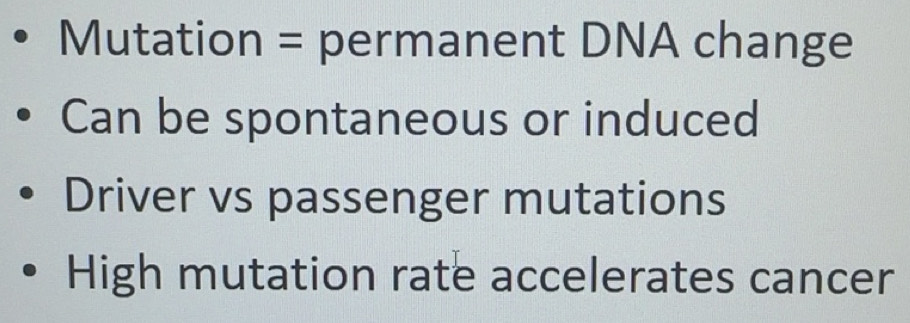 Gelöst:Mutation = permanent DNA change Can be spontaneous or induced ...