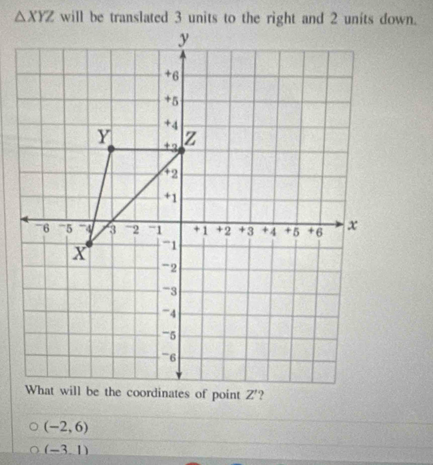 (-2,6)
(-3,1)