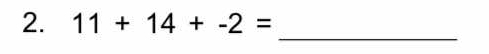 11+14+-2=
_